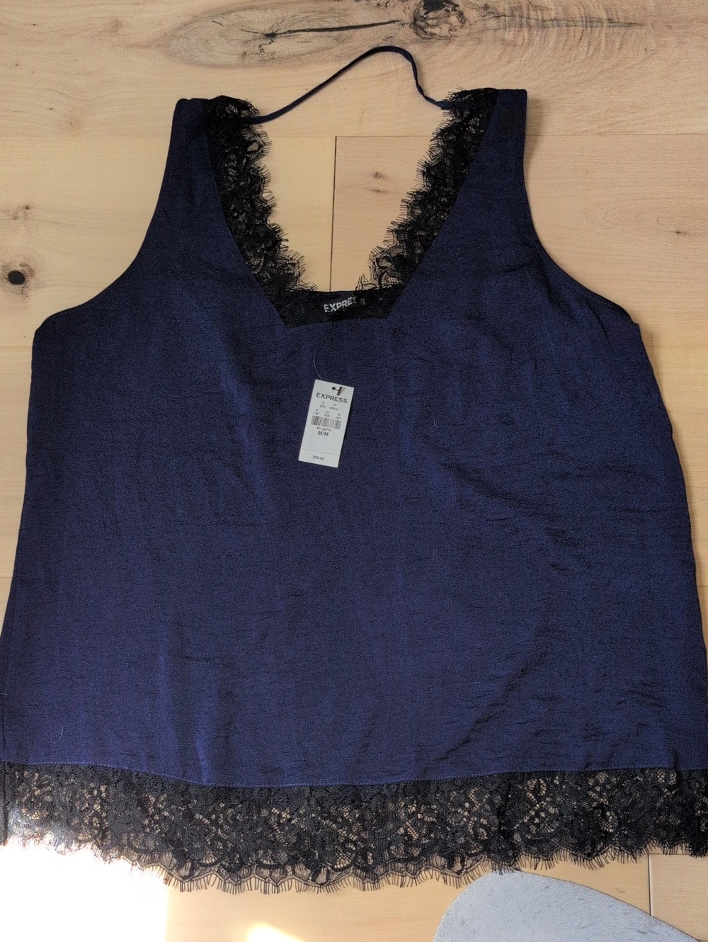 EXPRESS Satin Lace Downtown Cami Medium